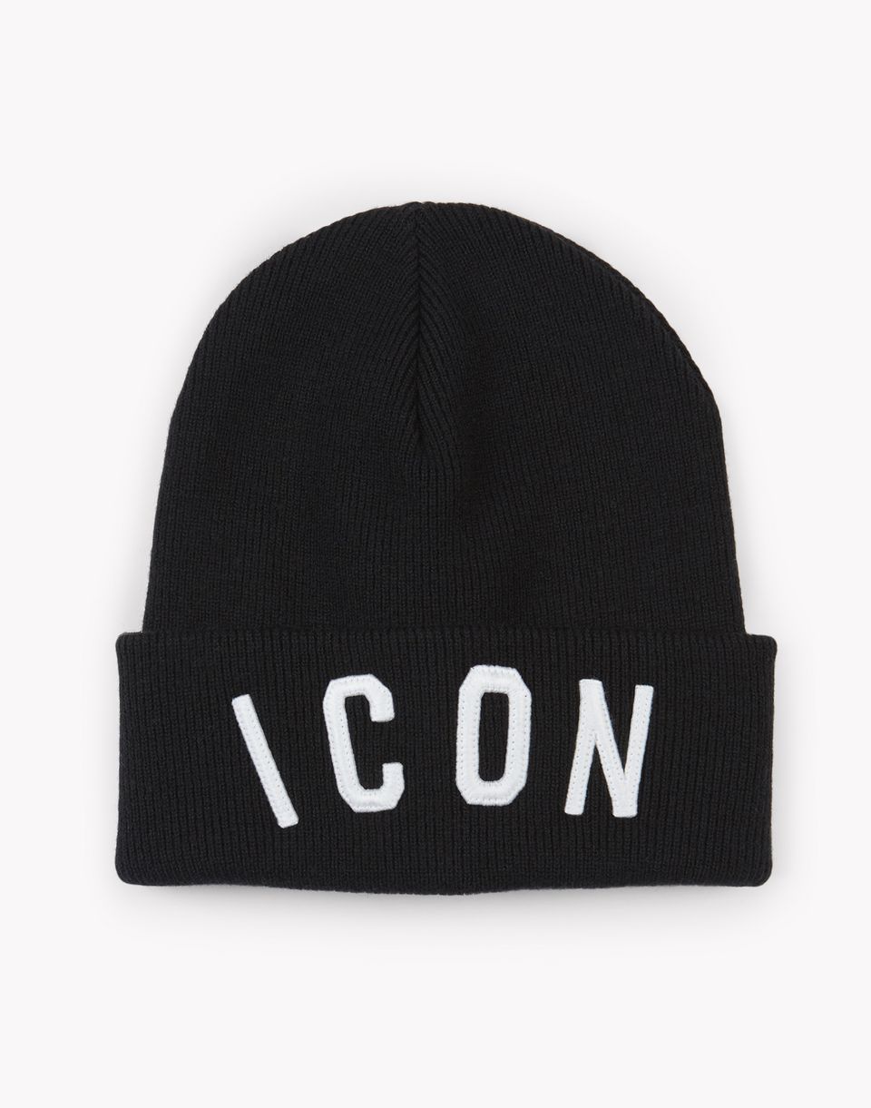 Dsquared2 Icon Knit Beanie Black - Hats for Men | Official Store