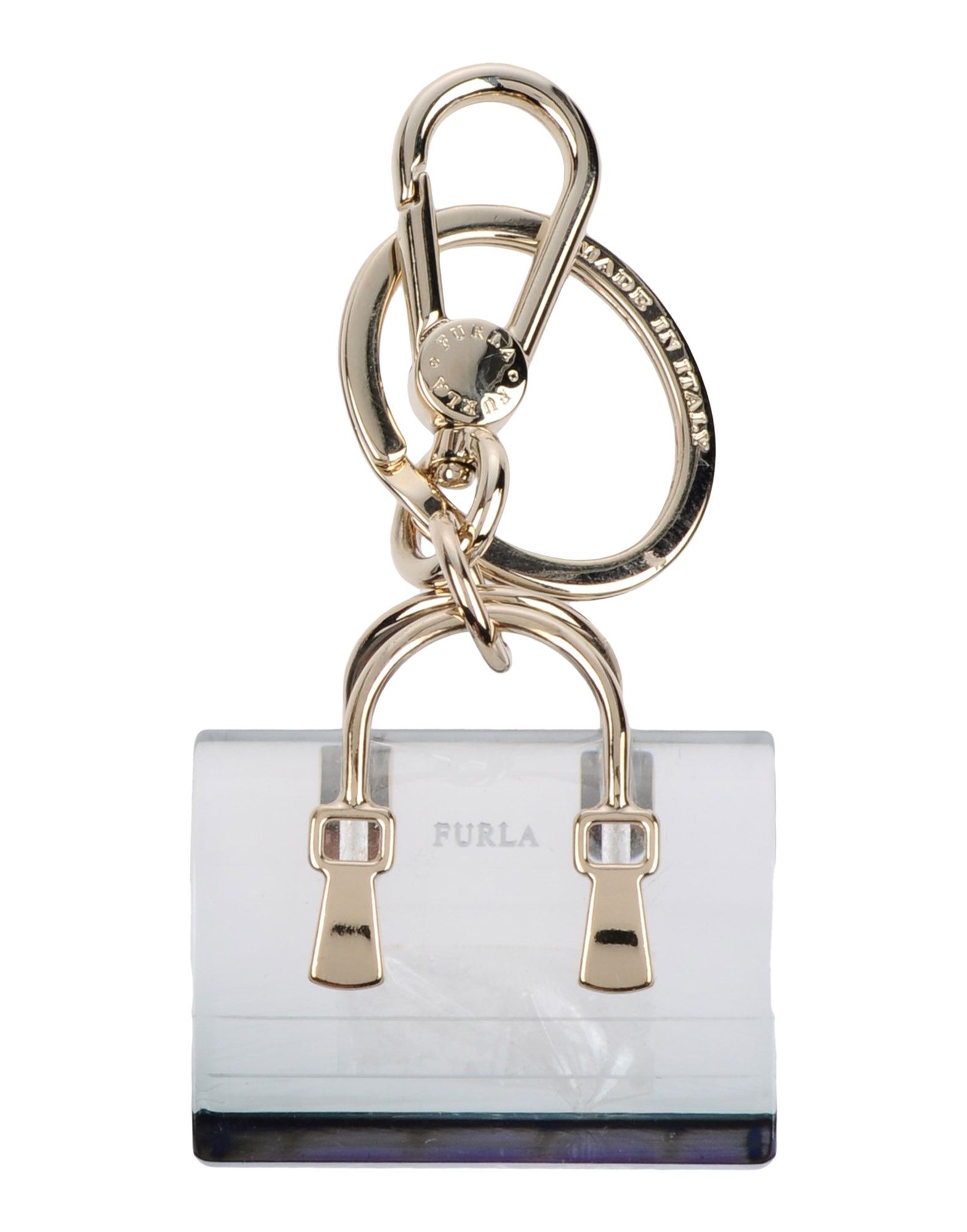 《送料無料》FURLA レディース キーホルダー ターコイズブルー ポリウレタン 100%