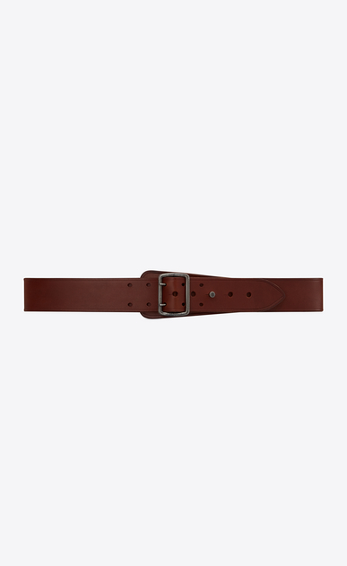 HUBLOT military-style buckle belt in brown leather