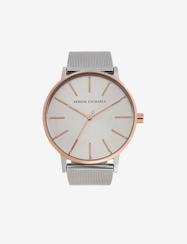 Armani Exchange Analog Watches Argento Acciaio Inox