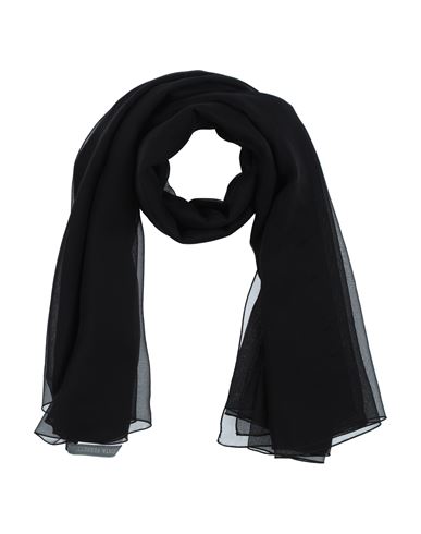 Alberta Ferretti Rectangular Silk Scarf In Black