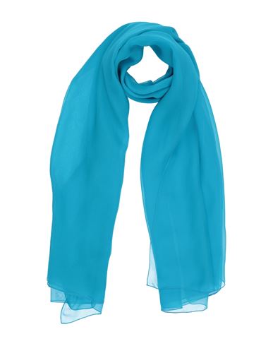 Alberta Ferretti Long Silk Scarf In Blue