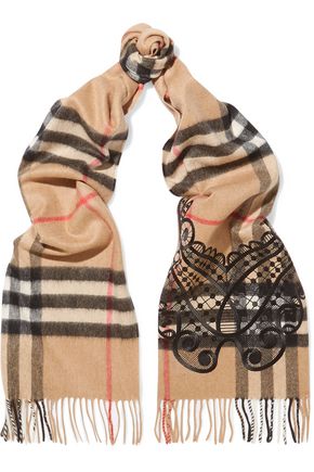 check cashmere scarf burberry