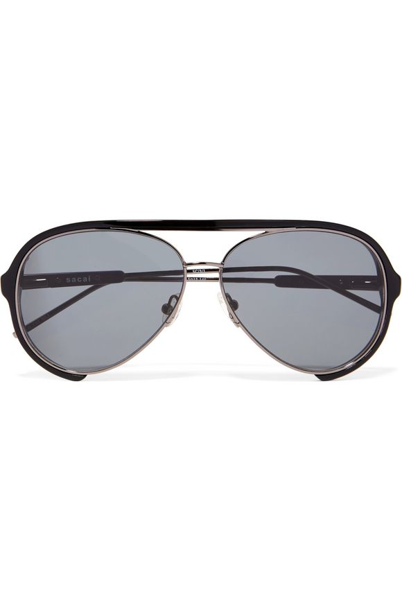 + Linda Farrow aviator-style acetate and metal sunglasses | SACAI ...