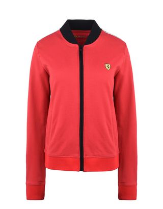 Scuderia Ferrari Online Store - Scuderia Ferrari sweatshirt with Shield on the breast - Zip Jumpers