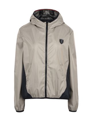 Scuderia Ferrari Online Store - Women's hooded jacket with Shield on the breast - Bombers & Track Jackets