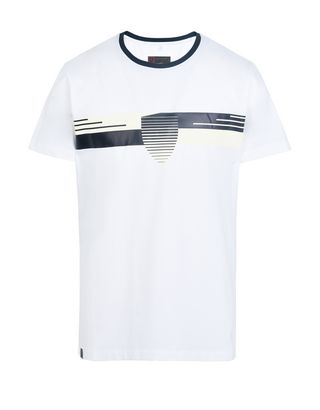 Scuderia Ferrari Online Store - Kurzärmeliges Herren-T-Shirt aus Baumwollstretch - Kurzärmelige T-Shirts