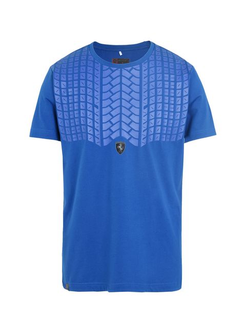 Scuderia Ferrari Online Store - Men's short-sleeve T-shirt with rubberized print - Short Sleeve T-Shirts