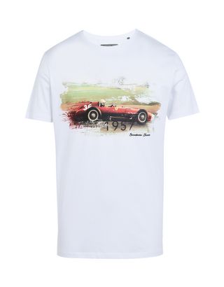 Scuderia Ferrari Online Store - Formula 1 crewneck T-shirt with Ferrari print - Short Sleeve T-Shirts