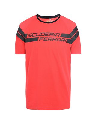 Scuderia Ferrari Online Store - Scuderia Ferrari T-Shirt with rubberized print - Short Sleeve T-Shirts