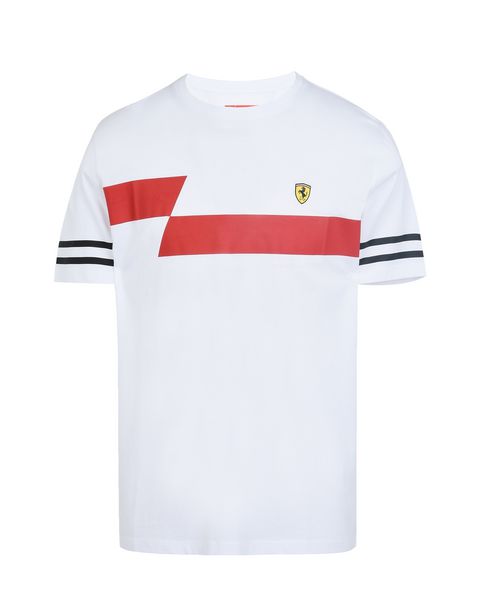 Scuderia Ferrari Online Store - Men's printed cotton T-shirt - Short Sleeve T-Shirts