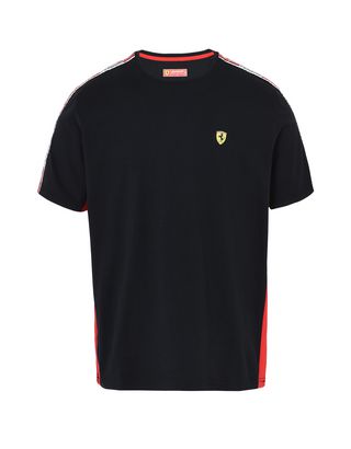 Scuderia Ferrari Online Store - Scuderia Ferrari T-shirt with Icon Tape - Short Sleeve T-Shirts