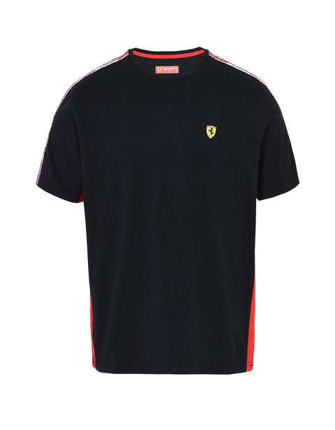 Scuderia Ferrari Online Store - Scuderia Ferrari T-shirt with Icon Tape - Short Sleeve T-Shirts