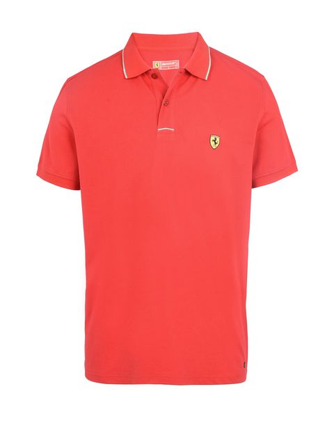 Scuderia Ferrari Online Store - Polo homme en piqué de coton - Polos à manches courtes