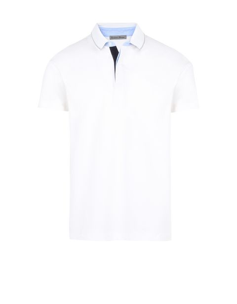 Scuderia Ferrari Online Store - Men's short-sleeve polo shirt with Ferrari Shield - Short Sleeve Polos