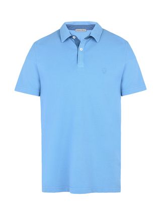 Scuderia Ferrari Online Store - Men's short-sleeve polo shirt with gabardine collar - Short Sleeve Polos
