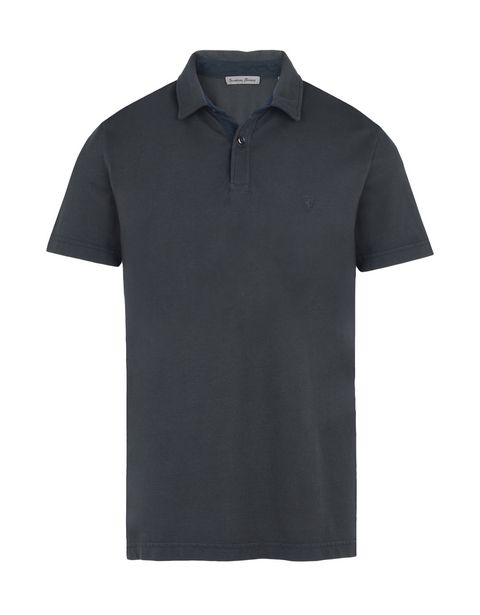 Scuderia Ferrari Online Store - Men's short-sleeve polo shirt with gabardine collar - Short Sleeve Polos