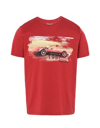 Scuderia Ferrari Online Store - Formula 1 crewneck T-shirt with Ferrari print - Short Sleeve T-Shirts