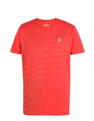 Scuderia Ferrari Online Store - Men's Scuderia Ferrari T-shirt with rubberised print - Short Sleeve T-Shirts