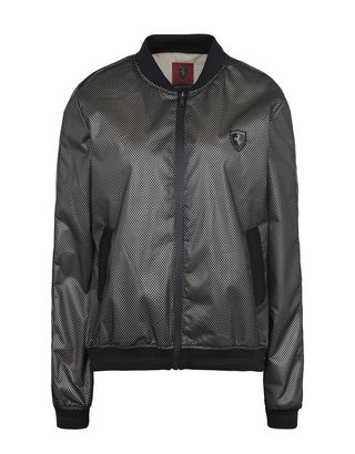 Scuderia Ferrari Online Store - Women's waterproof jacket with Shield on the breast - Bombers & Track Jackets