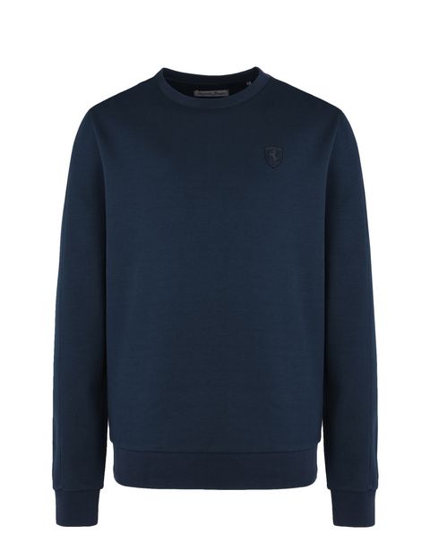 Scuderia Ferrari Online Store - Crewneck sweatshirt in technical cotton fabric - Crew Neck Sweaters