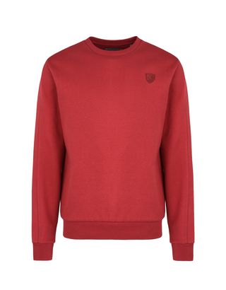 Scuderia Ferrari Online Store - Crewneck sweatshirt in technical cotton fabric - Crew Neck Jumpers