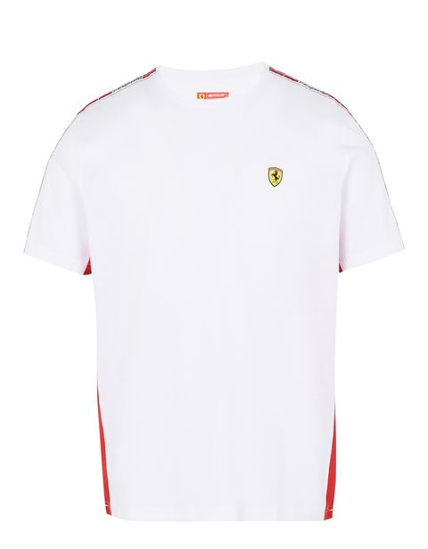 Scuderia Ferrari Online Store - Scuderia Ferrari T-shirt with Icon Tape - Short Sleeve T-Shirts