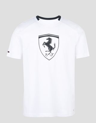 Scuderia Ferrari Online Store - Men's short-sleeve t-shirt with black Shield -