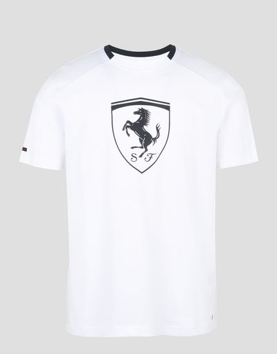 Scuderia Ferrari Online Store - Men's short-sleeve t-shirt with black Shield -