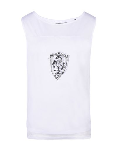 Scuderia Ferrari Online Store - Women's sleeveless top with Ferrari Shield - Tank Tops