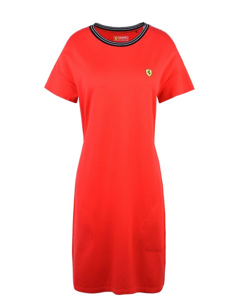 Scuderia Ferrari Online Store - Dress with Scuderia Ferrari Icon Tape - Short Dresses