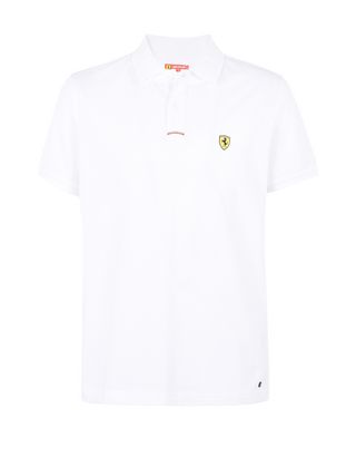 Scuderia Ferrari Online Store - コットンピケ ポロ Scudetto Ferrari付き - ポロシャツ