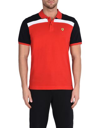 Ferrari Kids Red Shield Logo Polo Shirt