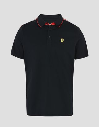 Scuderia Ferrari Online Store - Polo avec Icon Tape Scuderia Ferrari - Polos à manches courtes