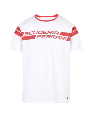 Scuderia Ferrari Online Store - Maglietta Scuderia Ferrari con stampa effetto gommato - T-shirt manica corta