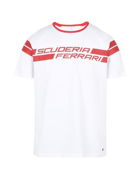 Scuderia Ferrari Online Store - Scuderia Ferrari T-Shirt with rubberised print - Short Sleeve T-Shirts