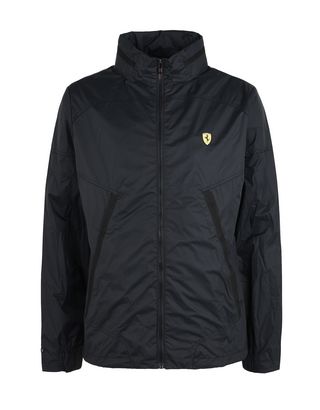 Scuderia Ferrari Online Store - Men's water-repellent jacket with concealed hood - Raincoats