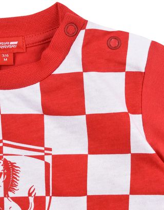 Scuderia Ferrari Online Store - Baby checkered T-shirt - Short Sleeve T-Shirts