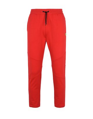Scuderia Ferrari Online Store - Men's fleece pants with Scuderia Ferrari Icon Tape - Joggers