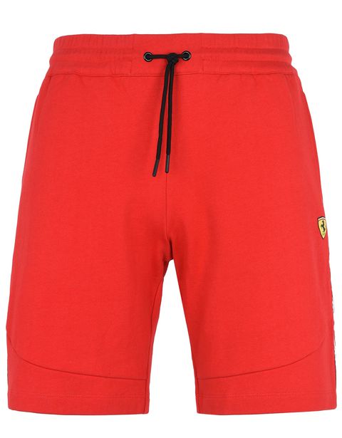 Scuderia Ferrari Online Store - Scuderia Ferrari Bermuda shorts with Icon Tape - Shorts