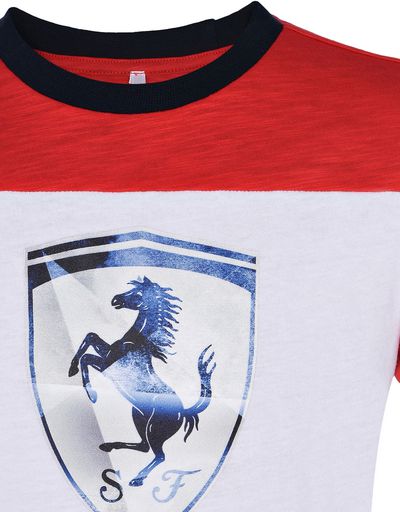Scuderia Ferrari Online Store - T-shirt bicolore enfant en jersey - T-shirts à manches courtes