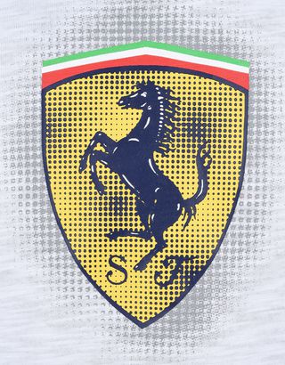 Scuderia Ferrari Online Store - Scuderia Ferrari T-shirt for teens with a yellow Shield - Short Sleeve T-Shirts