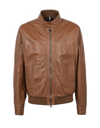 Scuderia Ferrari Online Store - Men's leather bomber - Leather Jackets