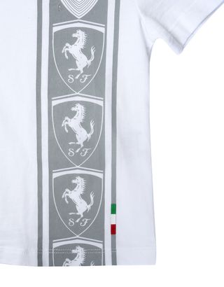 Scuderia Ferrari Online Store - Cotton jersey T-shirt for teens with print - Short Sleeve T-Shirts