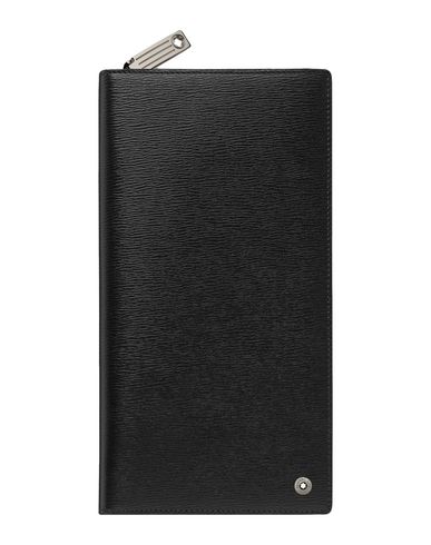 Wallet 13cc Zip Around Document holder Black Size - Cowhide