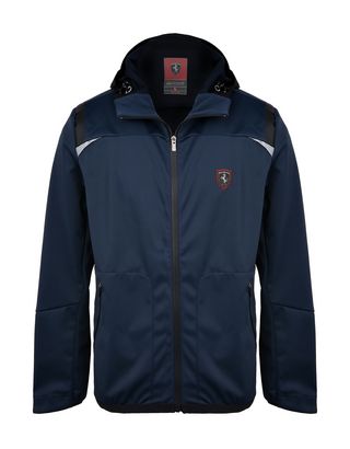 Scuderia Ferrari Online Store - Waterproof Softshell hooded jacket - Bombers & Track Jackets