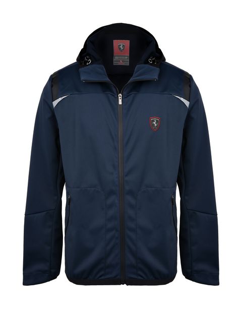 Scuderia Ferrari Online Store - Waterproof Softshell hooded jacket - Bombers & Track Jackets