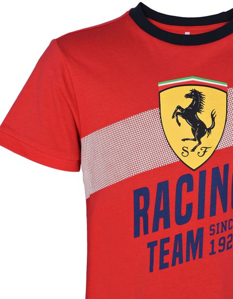 Scuderia Ferrari Online Store - “Racing team”印花男生棉质 T 恤 - Short Sleeve T 恤