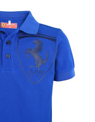 Scuderia Ferrari Online Store - Polo ragazzo manica corta con Scudetto - Polo a maniche corte