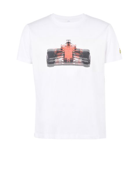 Scuderia Ferrari Online Store - Men's T-shirt with race car print - Short Sleeve T-Shirts